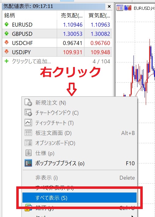 MT5 全て表示